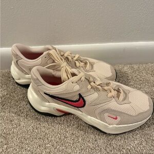 Nike Pink and Off White Athletic Shoes